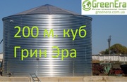 Резервуар на 200 кубов для жидкости, емкость 200 м. куб.