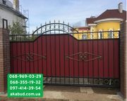 Секционный забор из сетки 3D,  заборы з профлиста,  навес,  ворота