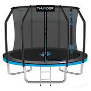 Батут 312 см THUNDER INSIDE ELITE с внутренней сеткой черно-голубой